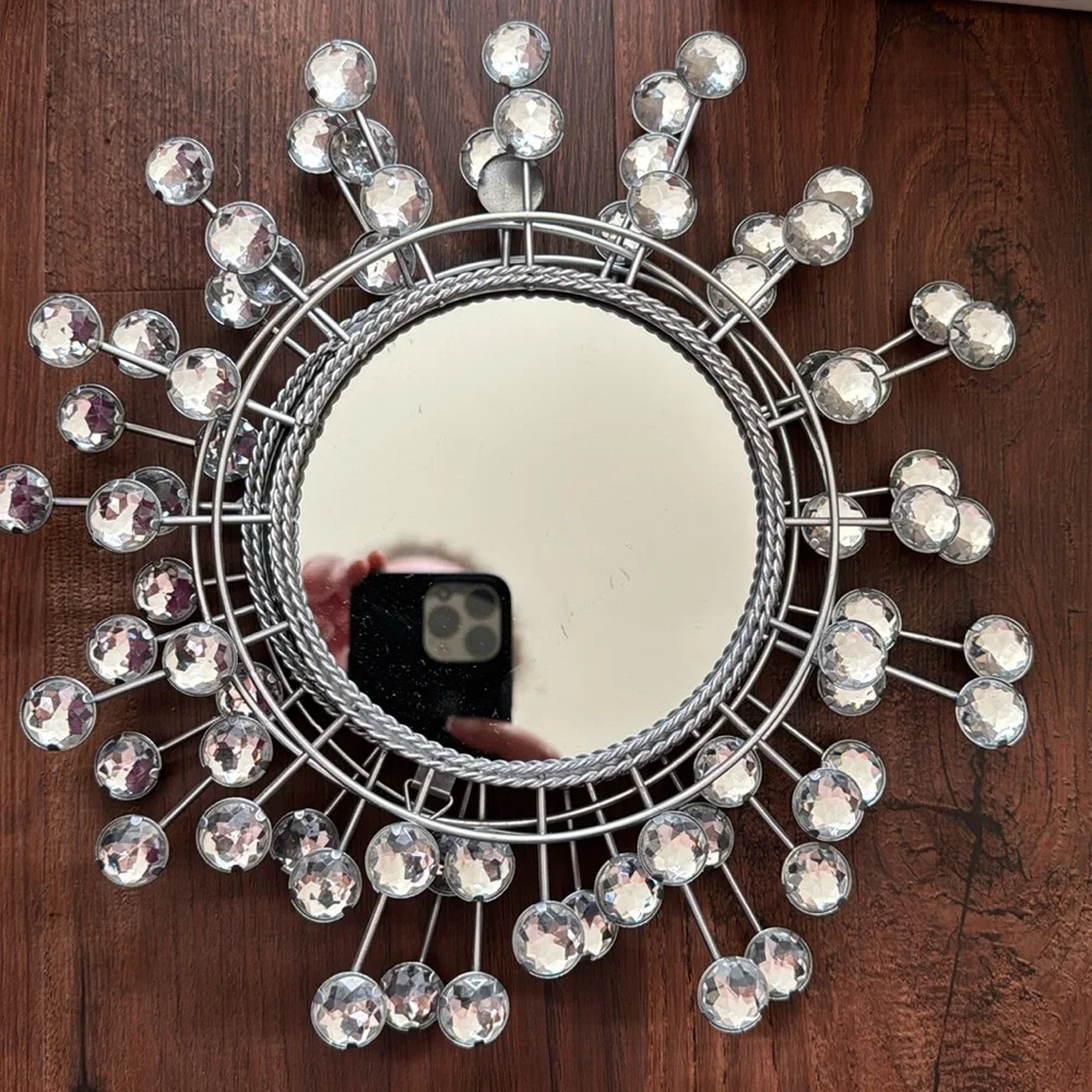 Gem Mirrors Size 10x10 Color Silver